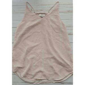 LOFT Blush Pink Sheer Textured Cami Tank Top Spaghetti Strap XS